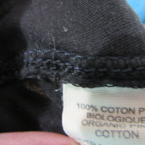 MILLO Black Gothic Grunge Boho S Short Sleeve Relaxed Cotton Top - Picture 5 of 5